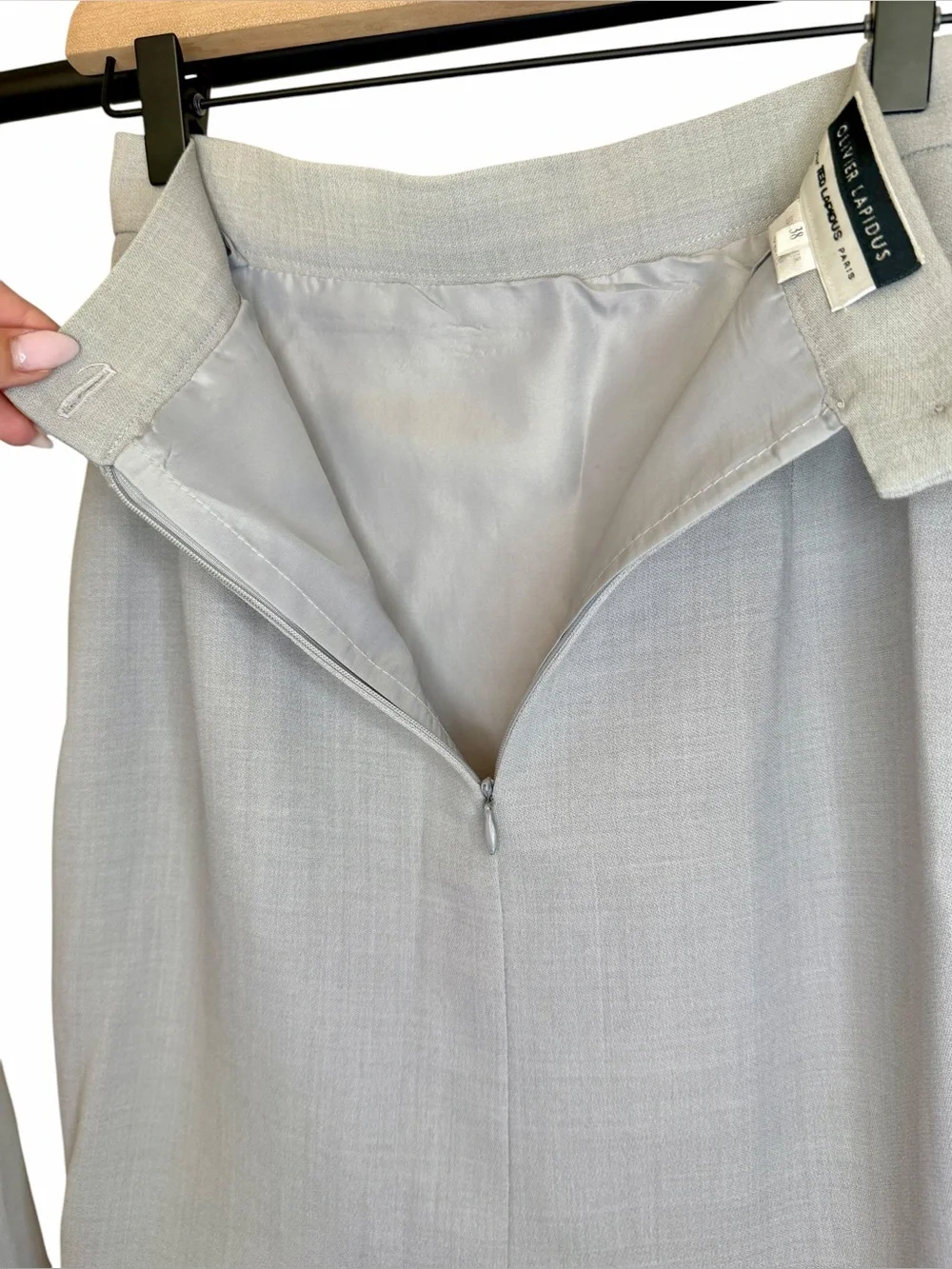 VTG 90s Olivier Lapidus pour Ted Lapidus Paris Wool Skirt Suit - EU 36/38